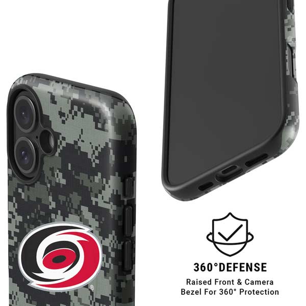 NHL Carolina Hurricanes Camo iPhone 16 Magsafe Impact Case