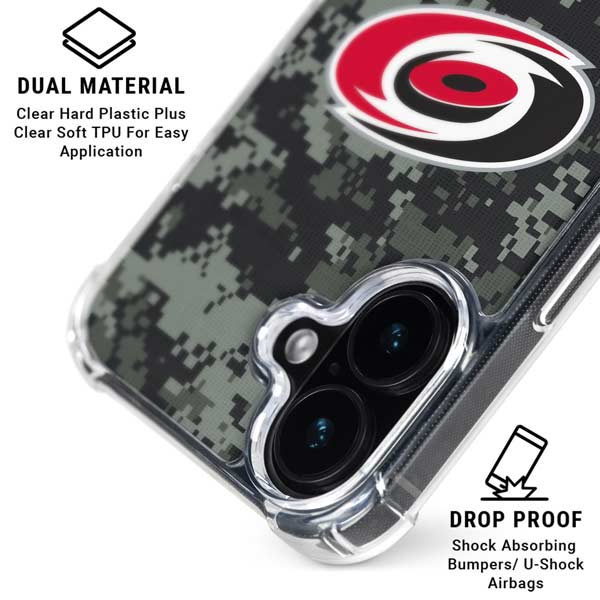 NHL Carolina Hurricanes Camo iPhone 17 MagSafe Case