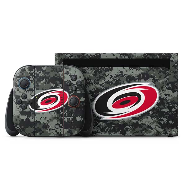 NHL Carolina Hurricanes Camo Nintendo Switch 2 (2025) with Joy-Con Skin
