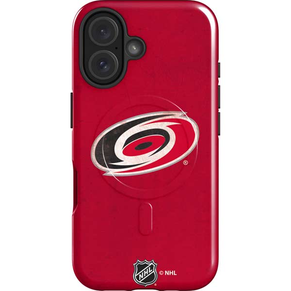 NHL Carolina Hurricanes Distressed iPhone 16 Magsafe Impact Case