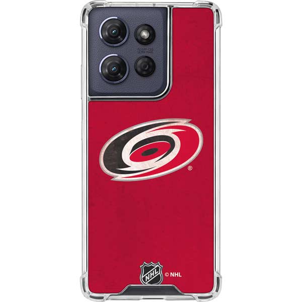 NHL Carolina Hurricanes Distressed Moto G 5G (2025) Clear Case