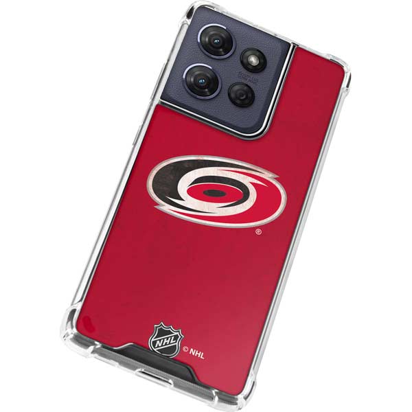 NHL Carolina Hurricanes Distressed Moto G 5G (2025) Clear Case