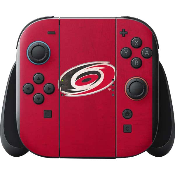 NHL Carolina Hurricanes Distressed Nintendo Switch 2 (2025) with Joy-Con Skin