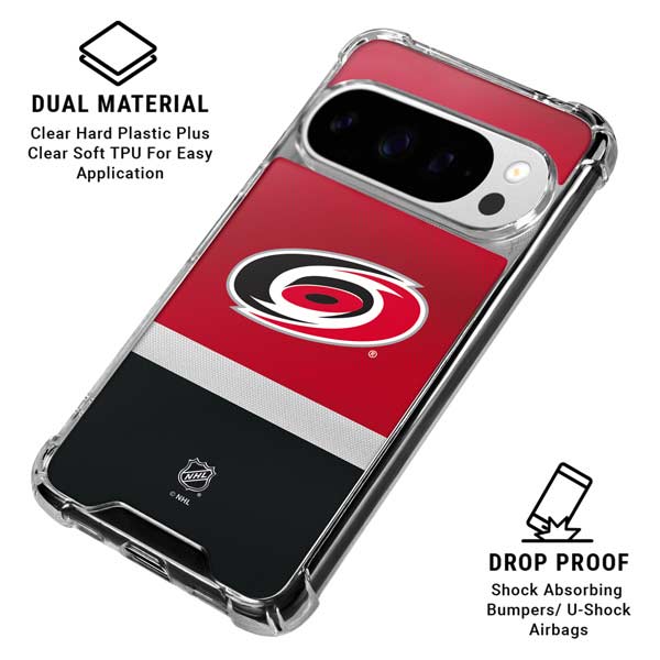 NHL Carolina Hurricanes Jersey Google Pixel 10 Pro Clear Case