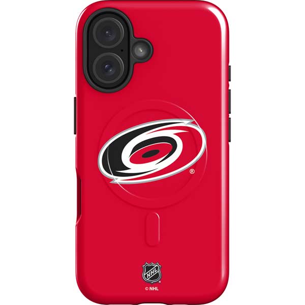 NHL Carolina Hurricanes Solid Background iPhone 16 Magsafe Impact Case