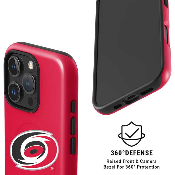 NHL Carolina Hurricanes Solid Background iPhone 16 Pro Magsafe Impact Case