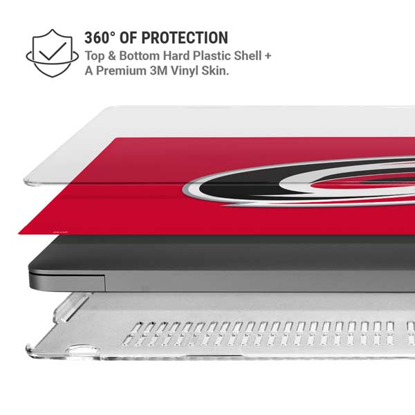 NHL Carolina Hurricanes Solid Background MacBook Pro 14in (2021-24) Case plus Skin