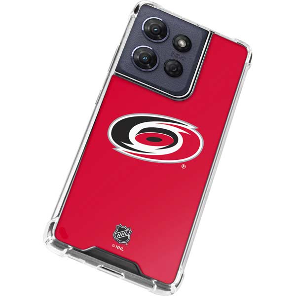 NHL Carolina Hurricanes Solid Background Moto G 5G (2025) Clear Case