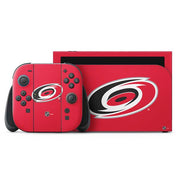 NHL Carolina Hurricanes Solid Background Nintendo Switch 2 (2025) with Joy-Con Skin