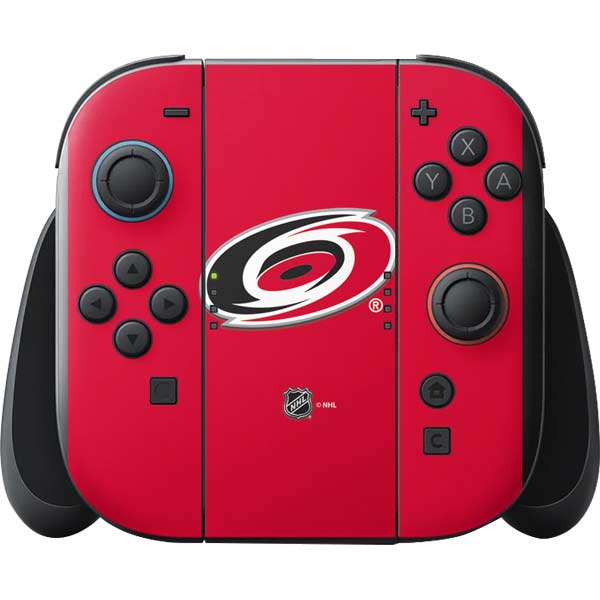 NHL Carolina Hurricanes Solid Background Nintendo Switch 2 (2025) with Joy-Con Skin
