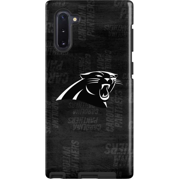NFL Carolina Panthers Black & White Galaxy Cases
