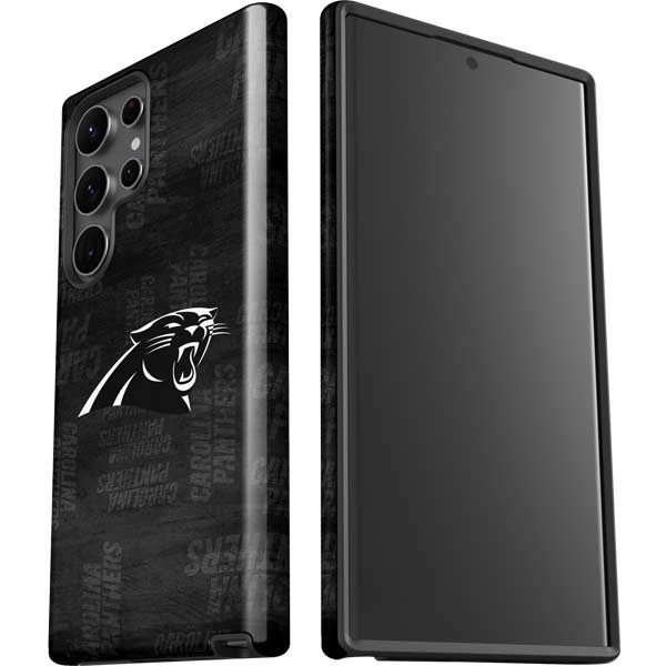 NFL Carolina Panthers Black & White Galaxy S23 Ultra Pro Case