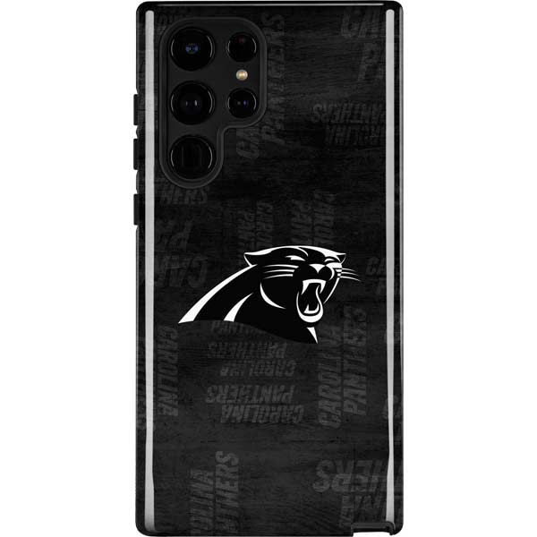 NFL Carolina Panthers Black & White Galaxy Cases