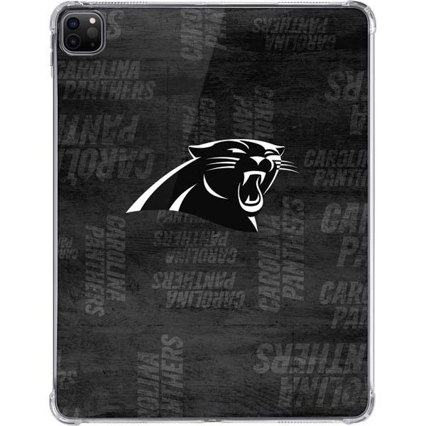 NFL Carolina Panthers Black & White iPad Pro 11in (2024) Clear Case