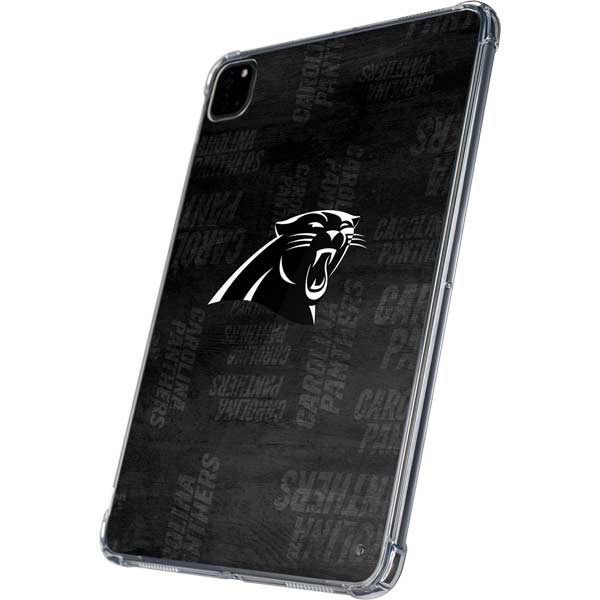 NFL Carolina Panthers Black & White iPad Pro 11in (2024) Clear Case