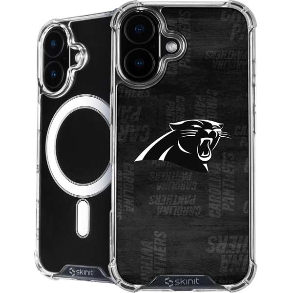 NFL Carolina Panthers Black & White iPhone 17 MagSafe Case