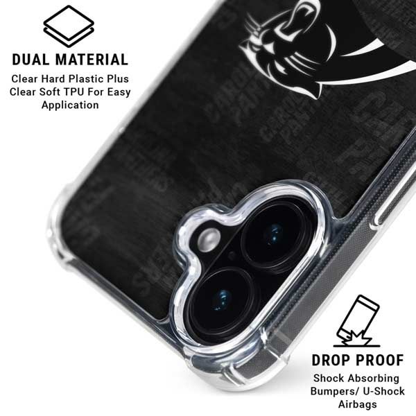 NFL Carolina Panthers Black & White iPhone 17 MagSafe Case