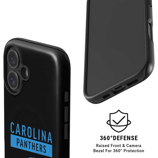 NFL Carolina Panthers Black Performance Series iPhone 16 Magsafe Impact Case