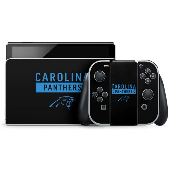 NFL Carolina Panthers Black Performance Series Nintendo Skins