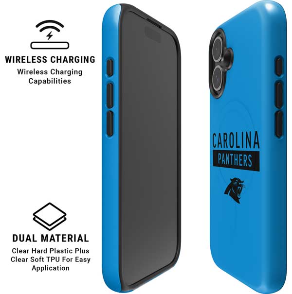 NFL Carolina Panthers Blue Performance Series iPhone 16 Plus Magsafe Impact Case