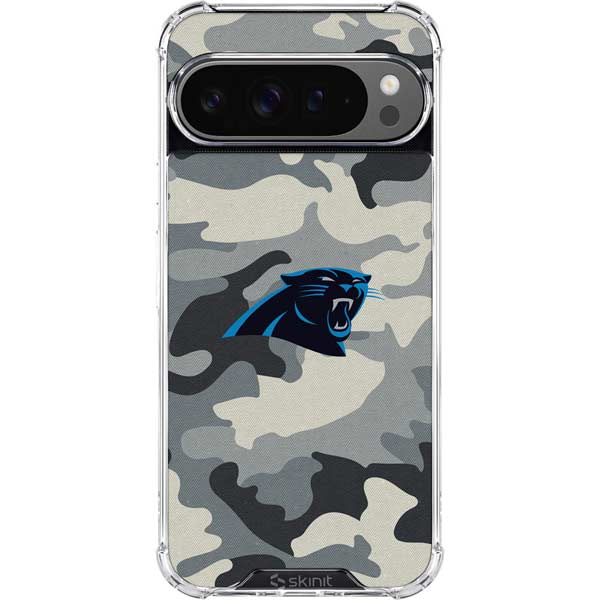 NFL Carolina Panthers Camo Google Pixel 10 Pro Clear Case