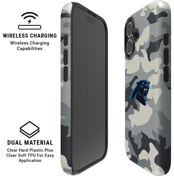 NFL Carolina Panthers Camo iPhone 16 Plus Magsafe Impact Case