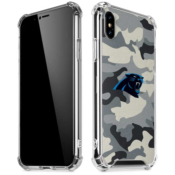 NFL Carolina Panthers Camo iPhone X/XS Clear Case