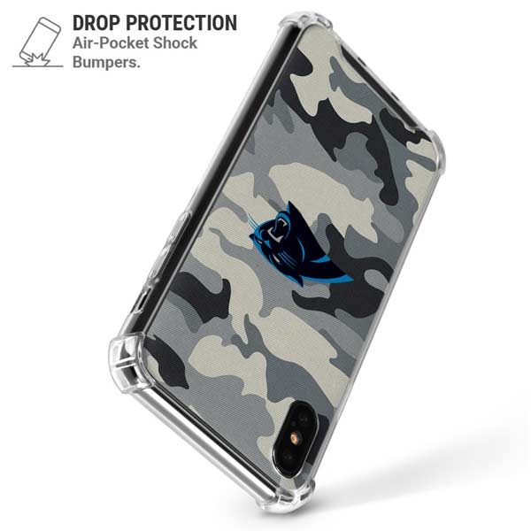 NFL Carolina Panthers Camo iPhone X/XS Clear Case