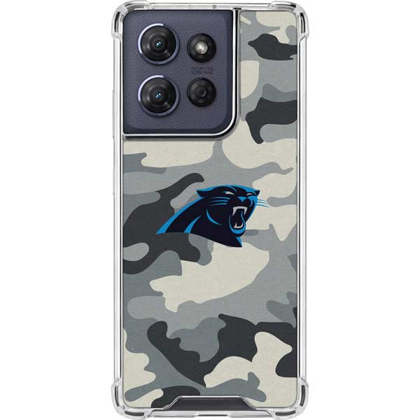 NFL Carolina Panthers Camo Moto G Stylus 5G (2025) Clear Case