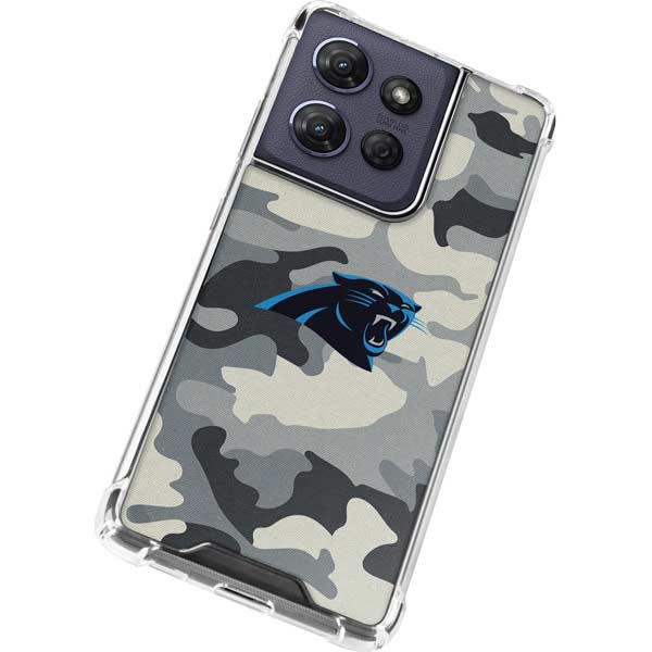 NFL Carolina Panthers Camo Moto G Stylus 5G (2025) Clear Case