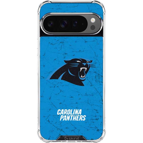 NFL Carolina Panthers Distressed Alternate Google Pixel 10 Pro XL Clear Case