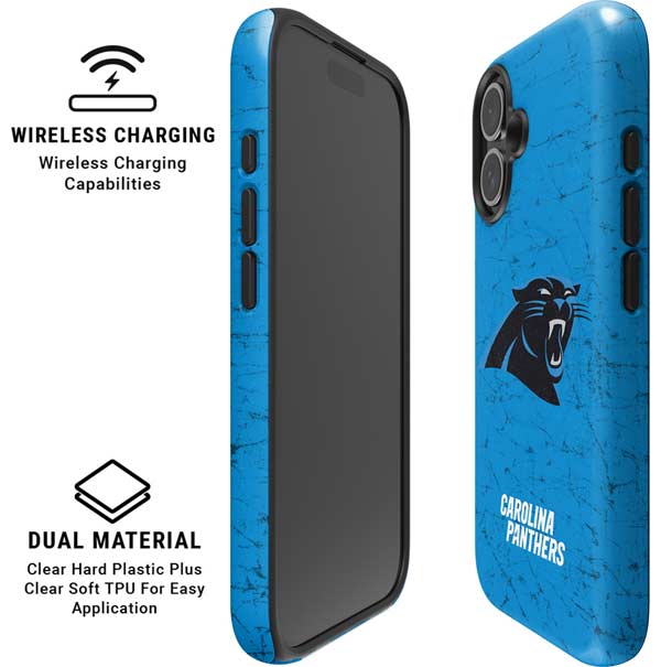 NFL Carolina Panthers Distressed Alternate iPhone 16 Magsafe Impact Case