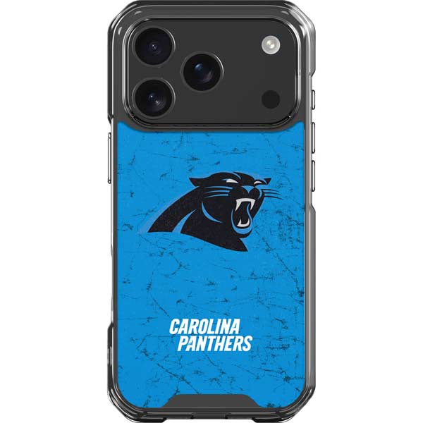 NFL Carolina Panthers Distressed Alternate iPhone 17 Pro Clear Case NFL Carolina Panthers Distressed Alternate iPhone 17 Pro Clear Case