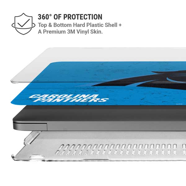 NFL Carolina Panthers Distressed Alternate MacBook Pro 14in (2021-24) Case plus Skin