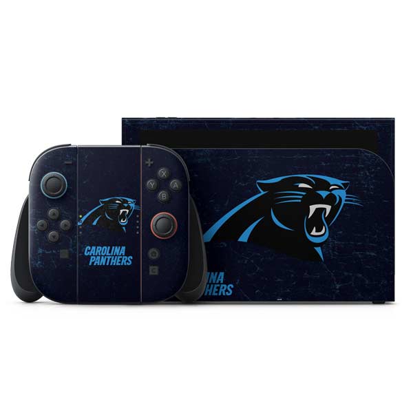 NFL Carolina Panthers Distressed Nintendo Switch 2 (2025) with Joy-Con Skin