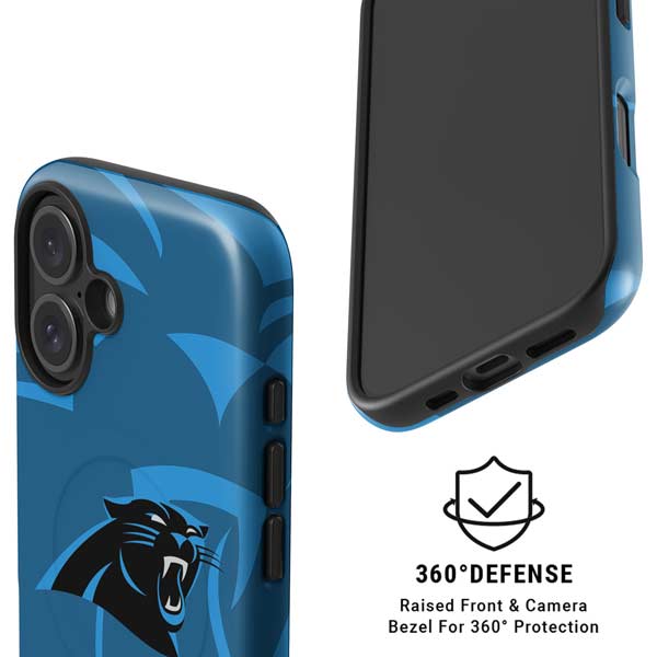 NFL Carolina Panthers Double Vision iPhone 16 Magsafe Impact Case
