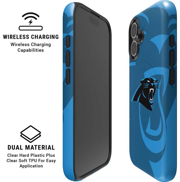 NFL Carolina Panthers Double Vision iPhone 16 Magsafe Impact Case