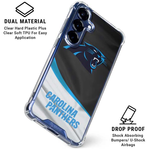 NFL Carolina Panthers Galaxy S25 FE Clear Case
