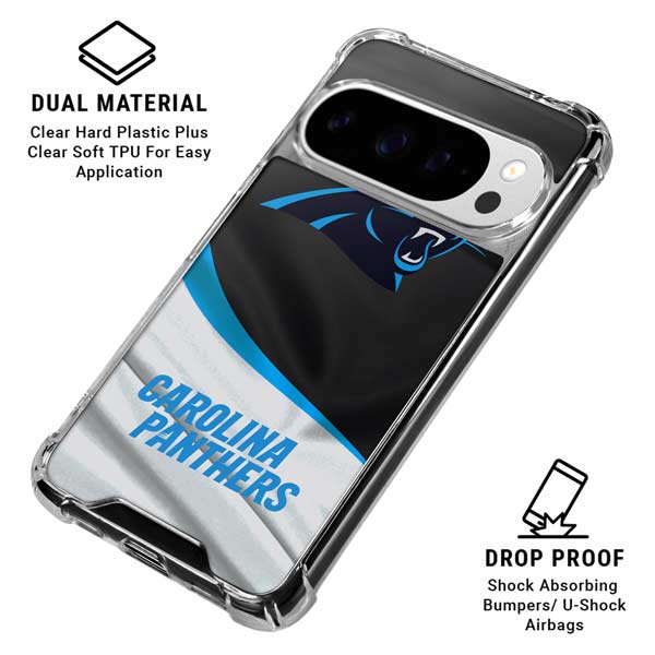 NFL Carolina Panthers Google Pixel 10 Pro Clear Case