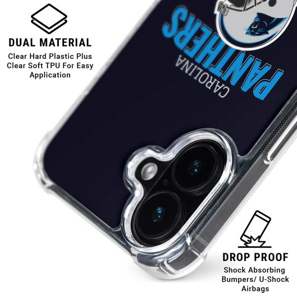 NFL Carolina Panthers Helmet iPhone 17 Clear Case