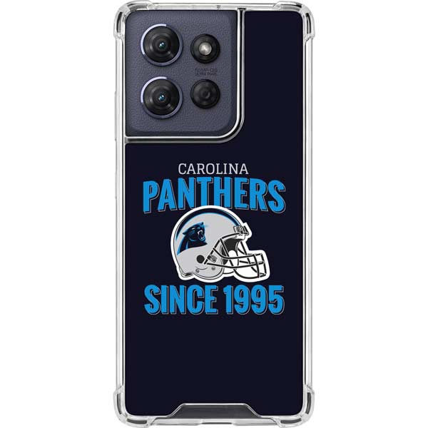 NFL Carolina Panthers Helmet Moto G 5G (2025) Clear Case
