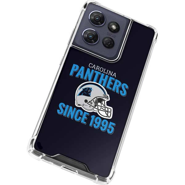 NFL Carolina Panthers Helmet Moto G 5G (2025) Clear Case