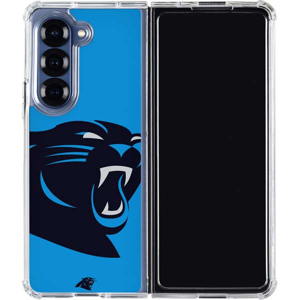 NFL Carolina Panthers Large Logo Galaxy Z Fold7 Clear Case