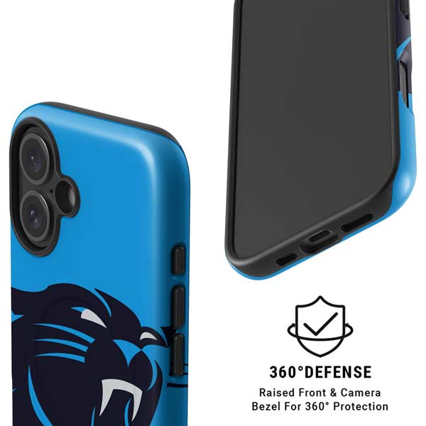 NFL Carolina Panthers Large Logo iPhone 16 Magsafe Impact Case