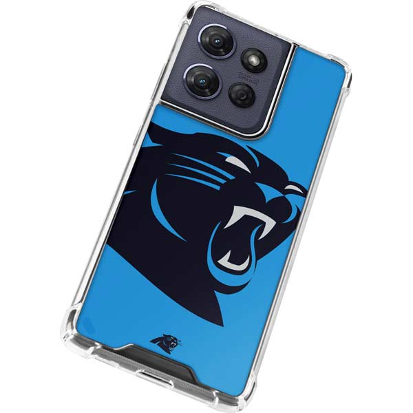 NFL Carolina Panthers Large Logo Moto G 5G (2025) Clear Case