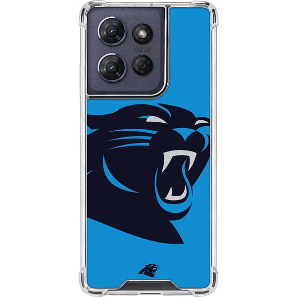 NFL Carolina Panthers Large Logo Moto G Power 5G (2025) Clear Case