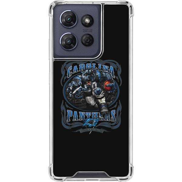 Liquid Blue NFL Carolina Panthers Running Back Moto G Play 5G (2025) Clear Case