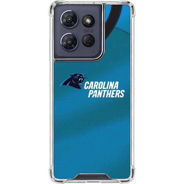 NFL Carolina Panthers Team Jersey Moto G 5G (2025) Clear Case