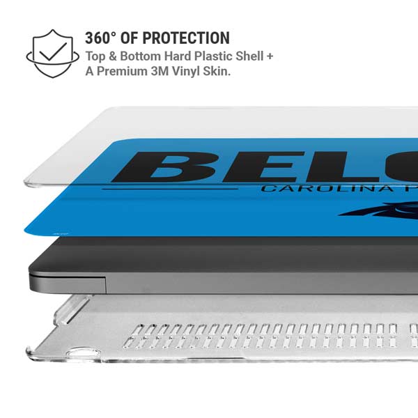 NFL Carolina Panthers Team Motto MacBook Pro 14in (2021-24) Case plus Skin
