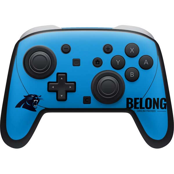 NFL Carolina Panthers Team Motto Nintendo Switch 2 (2025) Pro Controller Skin